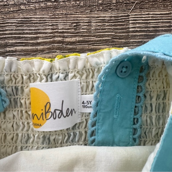 Mini Boden Lemon Print Dress 4/5 - Picture 4 of 9